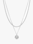 Tutti & Co Destiny Cubic Zirconia Star Layered Necklace, Silver