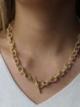 Tutti & Co Chunky Twist T-Bar Chain Necklace