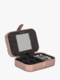 Tutti & Co Hush Faux Leather Jewellery Box, Rose Gold