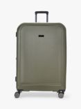 Rock Austin 8-Wheel 79cm Expandable Large Suitcase, Olive Green
