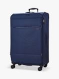 Rock Deluxe Lite 8-Wheel 83cm Expandable Large Suitcase, Navy