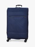 Rock Deluxe Lite 8-Wheel 83cm Expandable Large Suitcase, Navy