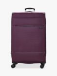 Rock Deluxe Lite 8-Wheel 83cm Expandable Large Suitcase, Purple