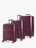 Rock Mayfair 8-Wheel Hard Shell Suitcase, Set of 3, Purple