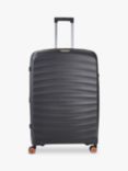 Rock Sunwave 8-Wheel 79cm Expandable Large Suitcase, Charcoal