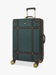 Rock Vintage 8-Wheel Hard Shell Suitcase, Set of 3, Emerald Green