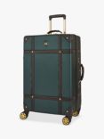 Rock Vintage 8-Wheel 78cm Large Suitcase, Emerald Green