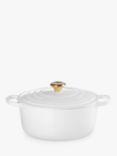 Le Creuset Signature Cast Iron Round Casserole, White