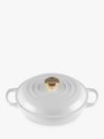 Le Creuset Cast Iron Signature Shallow Casserole, White