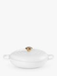 Le Creuset Cast Iron Signature Shallow Casserole, White