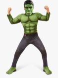 Marvel Kids' Deluxe Hulk Costume, Green/Multi, 3-4 years