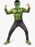 Marvel Kids' Deluxe Hulk Costume, Green/Multi, 8-10 years