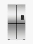 Fisher & Paykel Series 7 RF605QNUVX1 Freestanding 65/35 American Fridge Freezer, Stainless Steel