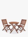 Royalcraft York 2-Seater Garden Bistro Table & Folding Chairs, FSC-Certified (Acacia Wood), Natural