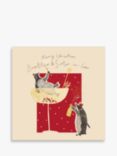 Woodmansterne Brother and S-in-L Penguins Christmas Card