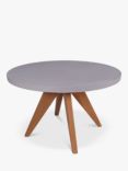 Royalcraft Luna Round Garden Dining Table, 120cm, FSC-Certified (Acacia Wood), Natural/Warm Grey