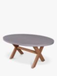 Royalcraft Luna Ellipse Garden Dining Table, 180cm, FSC-Certified (Acacia Wood), Natural/Warm Grey