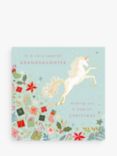 Woodmansterne Granddaughter Unicorn Christmas Card