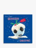 Woodmansterne Grandson Football Pudding Christmas Card