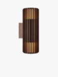 Nordlux Aludra Outdoor Double Wall Light, Mid Grey, Brown Dark