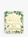 Woodmansterne Sister White Flowers Christmas Card