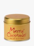 Lily-flame Merry Christmas Tin Scented Candle, 250g