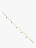 Jools by Jenny Brown Clover and Cubic Zirconia 5 Charm Bracelet, Gold