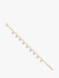 Jools by Jenny Brown Clover and Cubic Zirconia 9 Charm Bracelet, Gold