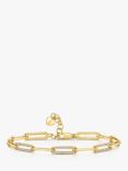 Jools by Jenny Brown Cubic Zirconia Large Link Chain Bracelet, Gold