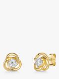 Jools by Jenny Brown Interlinking Circles Cubic Zirconia Stud Earrings, Gold