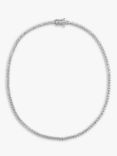 Jools by Jenny Brown 3mm Cubic Zirconia Tennis Necklace, Silver