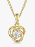 Jools by Jenny Brown 3 Link Cubic Zirconia Pendant Necklace, Gold