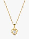 Jools by Jenny Brown 3 Link Cubic Zirconia Pendant Necklace, Gold