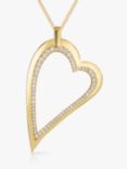 Jools by Jenny Brown Big Cubic Zirconia Dali Heart Pendant Necklace, Gold