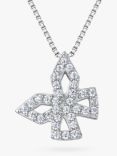 Jools by Jenny Brown Cubic Zirconia Pave Butterfly Pendant Necklace, Silver