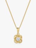 Jools by Jenny Brown Woven Cubic Zirconia Pendant Necklace, Gold