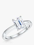 Jools by Jenny Brown Emerald Cut Cubic Zirconia Ring, Silver