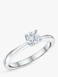Jools by Jenny Brown Solitaire Round Cut Cubic Zirconia Ring, Silver