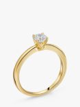 Jools by Jenny Brown Solitaire Round Cut Cubic Zirconia 5mm Ring, Gold