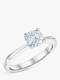 Jools by Jenny Brown Solitaire Round Cut Cubic Zirconia 6.25mm Ring, Silver