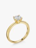 Jools by Jenny Brown Solitaire Round Cut Cubic Zirconia 6.25mm Ring, Gold