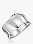 Jools by Jenny Brown Concave Band Ring, Silver