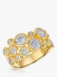 Jools by Jenny Brown Cubic Zirconia Scatter Bubble Ring, Gold