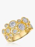 Jools by Jenny Cubic Zirconia Scatter Bubble Ring, Gold