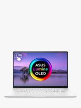 ASUS ZenBook S 16 OLED Laptop, AMD Ryzen AI 9 Processor, 24GB RAM, 1TB SSD, 16” 3K OLED Touchscreen, White