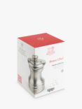 Peugeot Bistro Chef Stainless Steel Salt Mill, 10cm, Silver