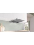 Bosch Series 4 DFS067A51B 60cm Telescopic Cooker Hood with Extra Silent, High Extraction Rate, Silver Metallic