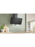 BOSCH Series 2 DWK85DK60B 80cm Angled Chimney Cooker Hood, Black