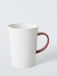 John Lewis Tall Bone China Mug, 450ml, Deep Red