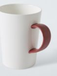 John Lewis Tall Bone China Mug, 450ml, Deep Red